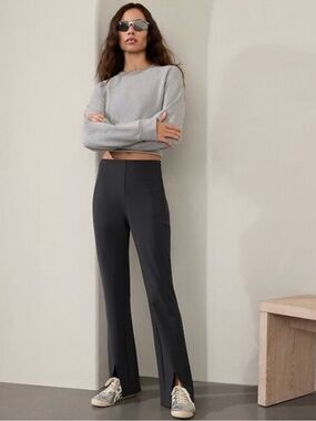 #15 - Athleta Black Straight-Leg Split-Hem Pants